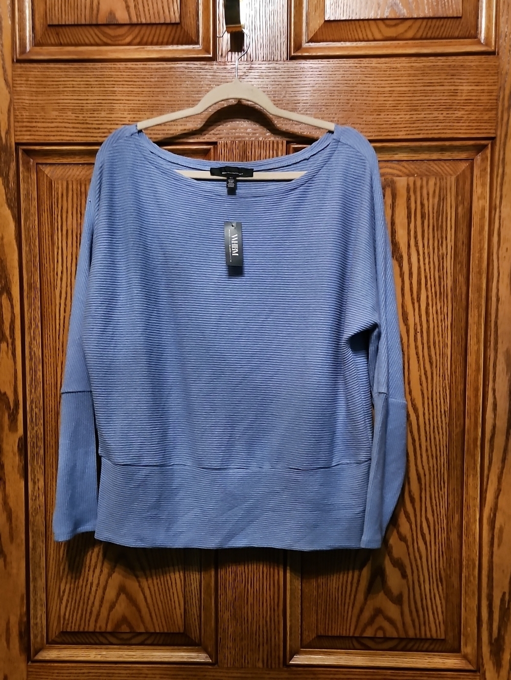 Periwinkle Ribbed Boatneck Sweater